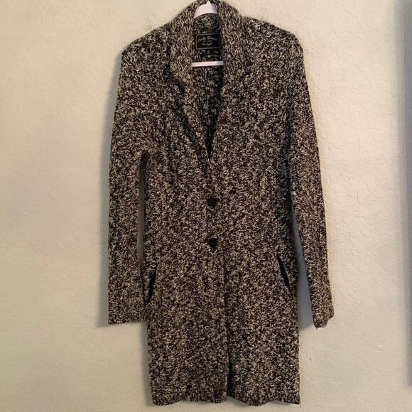 Lackey Brand Chunky Knit Long Cardigan Button Closure Size M - Picture 1 of 14